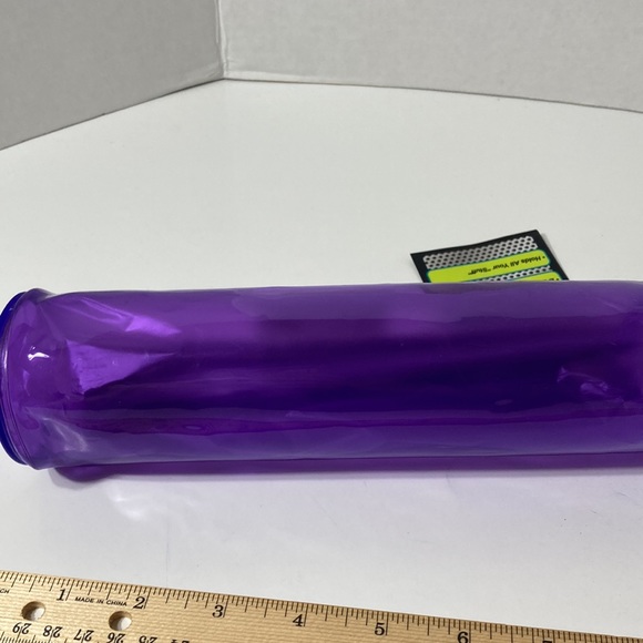 5 Purple Makeup Bag Pencil Zipper Organizer Tube - Picture 7 of 8